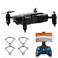 Miniatyrbillede 5 af 8: S15 Mini Foldbar Drone Lufttrykssæt Højde Børn RC Drone Quadcopter Legetøj 30W WIFI