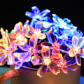 Miniatyrbild 5 av 5: Sakura String Lights Solenergi LED Vattentät dekorationsljus för utomhusgård Färgglada 5 meter 20 lampor