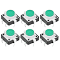 Miniatyrbillede 5 af 8: 20 stk 12x12x7,3 mm Taktil Trykknap Switch LED Momentan Taktil Trykknap Switch Grøn