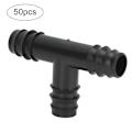 Pikkukuva 2 / 8: Kääntyvä liitäntäsovitin PP Kastelujärjestelmän tarvikkeet puutarhan kasteluun 16mm50kpl 16mm 3-tie