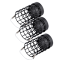 Miniatyrbillede 6 af 8: 3 stk. Fiske Agnsbur Hollow Rustfrit Stål Fodring Lokkefælde Tackle Tilbehør Sort 40g