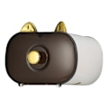 Miniatyrbild 1 av 8: Väggmonterad mjukpapperslåda Vattentät Toalettpappershållare Fortune Cat Tissue Box Dispenser för kök Badrum Office Vit
