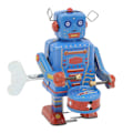 Miniatyrbild 7 av 8: Clockwork trumma robot leksak plåt Retro handgjord trumma upprullningsrobot för barn vuxensamling