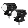 Miniatyrbild 2 av 8: 2 st LED-strålkastare för motorcykel med styrspak, högt/lågt ljus, dubbla färger, vattentät för lastbil, SUV, ATV, UTV, traktor