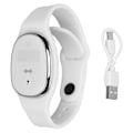 Miniatyrbillede 1 af 8: Myggebåndsur med ultralyd - USB-opladning, display, myggemiddelarmbånd til voksne og børn, hvid