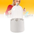 Miniatyrbild 5 av 8: Sminkborsthållare Transparent Dammtät 360 grader Roterbar borste Förvaringslåda Vit