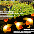 Miniatyrbild 2 av 5: Honeybee String Lights Vattentät Intelligent Control 20 LED Solar Bumble Bee String Lights for Garden 16,4ft Varmvitt Ljus 8 lägen