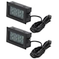 Miniatyrbillede 6 af 8: 2 stk elektronisk digital termometer termostat temperaturmåler 2s Opdatering med ProbeBlack