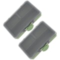 Miniatyrbilde 3 av 8: 2 stk Fiskekrok Agn Gadget Box Mini PP Oppbevaringsboks Etui for fiskeutstyr Tilbehør 2 rom