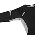 Miniatyrbillede 2 af 8: Træningsskjorte Langærmet M Fitness T-shirt Sort Grå Behagelig at bære Åndbar Sports T-shirt i Kunst Silke til Løb