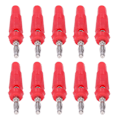Miniatyrbilde 7 av 8: 10 stk/sett 4 mm banankontaktuttak Terminal kontakt for sveisemaskiner Laderegeneratorer Rød