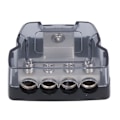 Miniatyrbild 5 av 8: 4 Way Power Distribution Block Amp Säkringshållare Jordfördelare Splitter Bilstereoförstärkare