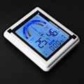 Miniatyrbilde 4 av 8: LCD-berøringsskjerm Væreklokke Digital Temperatur Fuktighetsmåler Termometer Hygrometer