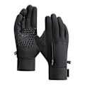 Miniatyrbilde 2 av 8: Varme hansker Polyester Vindtett Split Finger Touch Screen Vinterhansker for løping og vandring Svart