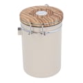 Miniatyrbillede 3 af 8: Kaffebeholder 1,8L rustfrit stål Lufttæt opbevaringsbeholder til kaffebønner med dagskontrol stålske til te, mel, korn, sukker Beige