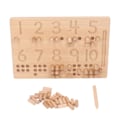 Miniatyrbillede 6 af 8: Træningsbræt i træ Lær tal Små lette montessorilegetøj i træ til læremidler over 3 år
