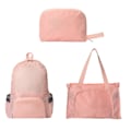 Miniatyrbillede 1 af 8: Foldbar rygsæk Polyesterfiber Vandafvisende Let multifunktionel Vandreturdagrygsæk til campingture Rosa