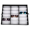 Miniatyrbild 5 av 8: 18 Grids Glasögon Display Case Solglasögon Förvaringslåda Organizer Glasögon Smycken Display Box