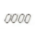 Miniatyrbilde 3 av 8: 100 stk rustfritt stål ovale splittringer Svingbar Snap fiskeutstyrkontakt (10x19mm)