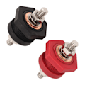 Miniatyrbilde 2 av 8: 1 Par Thru Panel Batteri Terminaltilkoblinger 3/8 Tommer Svart Rød 440A Positiv Negativ Kryssforbindelse Stud Post for Bil Båt