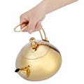 Miniatyrbillede 3 af 8: Klassisk 1,5 liters tekande i rustfrit stål induktionsplade tekande Hurtig vandopvarmning kogende vandkande (guld)