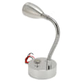 Miniatyrbild 5 av 8: RV LED Sänglampa USB Typ C 3 Färgtemperatur Dimbar Touch Switch Bra värmeavledning Rostsäker RV Läslampa för Båtlastbilar DC12‑24V Silver
