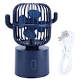 Pikkukuva 1 / 8: USB-ladattava pieni pöytätuuletin kotiin, toimistoon, matkoille, kannettava, 3 nopeutta säädettävissä, sininen