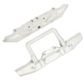 Pikkukuva 4 / 8: Metallinen etu- ja takapuskuri LED-valopäivitystarvikkeilla Sopii SCX10 1/10 RC automalliin Hopea