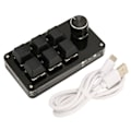 Pikkukuva 1 / 8: 6-näppäiminen mininumeronäppäimistö pyöritettävällä USB DIY ohjelmoitava näppäimistö OSU Gaming Keyboard pelaamiseen ja toimistoon