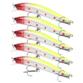 Miniatyrbilde 4 av 8: 5 stk Kunstig Simulering Minnow Langkast Agnsnelle med Treble Hook Fisketilbehør 3#