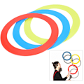 Miniatyrbild 6 av 8: 3st/set Jonglering Akrobatik Kasta Ring Armband Rekvisita Hand Clown Toy Blå Röd Gul