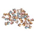 Miniatyrbilde 4 av 8: Håndverksknapper 3 cm Lange, Robuste Treknapper i Retro Dyrestil, Assorterte Farger, Lette Treknapper for Sying, DIY-dekorasjon, Ekorndesign, 50 stk