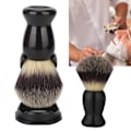 Miniatyrbillede 6 af 8: Sort akryl barberkostestativ Skægbørste Barberudstyr (skægbørste+holder)
