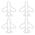 Miniatyrbillede 3 af 8: 100 stk. Søde papirclips, flyformet stil, belagt tråd, lette, holdbare, smarte papirclips til arbejde, studier, sortering, hvid