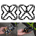Miniatyrbild 6 av 8: 1 Par Aluminiumlegering Cykelplattform Adaptrar för SPD Svart