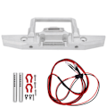 Pikkukuva 2 / 8: RC etupuskuri LED-valotarvikesarjalla sopii SCX10/TRX 1/10 RC automalliin Hopea