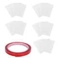 Miniatyrbilde 5 av 8: 50 stk Negletips Display Stativ Holder Akryl Neglekunst Display Strip Board med Selvklebende Tape