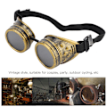 Pikkukuva 8 / 8: ABS-muoviset steampunk-tyyliset vintage-suojalasit, kaksinkertaiset aurinkolasit juhliin ja rekvisiitaksi, pronssi