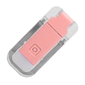 Miniatyrbilde 8 av 8: LED-bokmerkelys USB-oppladbar 3 lysstyrker Varmt hvitt lys Bærbar klips-leselampe for nattlesing Rosa