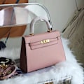 Miniatyrbild 1 av 4: Handgjord Rymlig Crossbody Tote Väska i Mjuk Rosa, Snygg Design 28x11x20 Tender pink Extra large size: 28*11*20