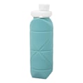 Pikkukuva 1 / 8: 600 ml taittuva vesipullo elintarvikelaatuisesta silikonista, vuotamaton kevyt matkavesipullo kuntosalille, leirintäalueelle, urheiluun, eukalyptusvihreä