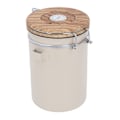 Miniatyrbillede 4 af 8: Kaffebeholder 1,8L rustfrit stål Lufttæt opbevaringsbeholder til kaffebønner med dagskontrol stålske til te, mel, korn, sukker Beige