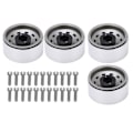 Miniatyrbilde 1 av 8: 4 stk metall 1,9 tommers hjulfelger 10 firkantet hull nav for AXIAL SCX10 1/10 RC klatring CartTitanium Farge