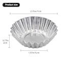 Miniatyrbillede 3 af 8: 20 stk æggekageforme mini aluminium kagemuffinsforme dåser Pander Non Stick Cupcake kageforme Køkken Genanvendelige bageværktøjer