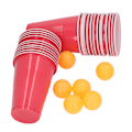 Miniatyrbilde 3 av 8: Beer Pong Spillkopp 24 Bordtennisballer 24 Kopper Plast Morsom Bærbar Gjenbrukbar Beer Cup Pong Sett for Fest Fritidsspill Utendørs
