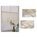 Elegant blommig polyesterfönstergardin för sovrum, vardagsrum, heminredning Beige 130x41CM