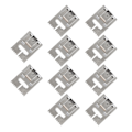 Miniatyrbillede 1 af 8: 10 stk. Rynkefod 5 7 9 Rille Holdbar Blank Overflade Uden Grater Symaskinefod i Rustfrit Stål til Hjemmet 9 Rille