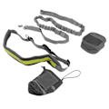 Miniatyrbilde 7 av 8: Hundtrening Midjebelt Justerbart Refleks Elastisk Handsfree Hundsele for Løping Gå Vandring Grå