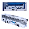 Miniatyrbillede 1 af 8: 1:50 Simuleringsmodel af Transit Bus Legetøj Legering Træk Tilbage Bus Legetøj med Lys og Musik til Børn (Hvid)