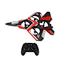Miniatyrbilde 5 av 8: S80 RC Jetfly Flydrone Fastvinget Flip 3 hastigheter Lufttrykkposisjonering Kraftig belysning RC Drone Leke for barn Rød 2 Batteri